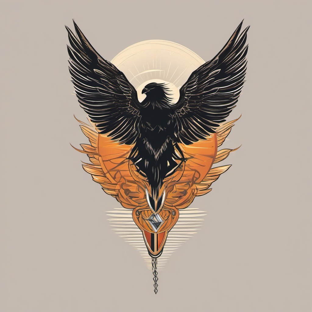 Icarus Led Zeppelin Tattoo - Combine mythology with rock inspiration.  minimalist color tattoo, vector