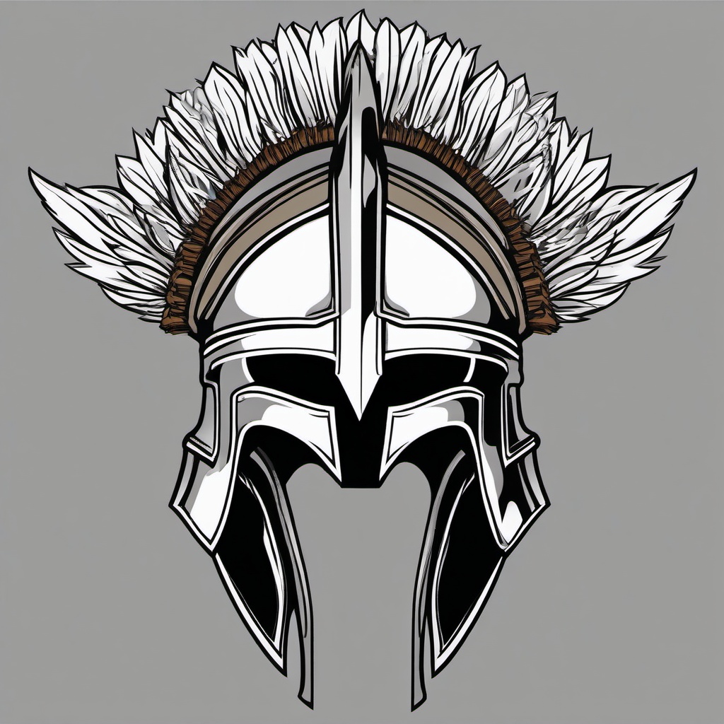 spartan helmet tattoo simple  simple vector color tattoo