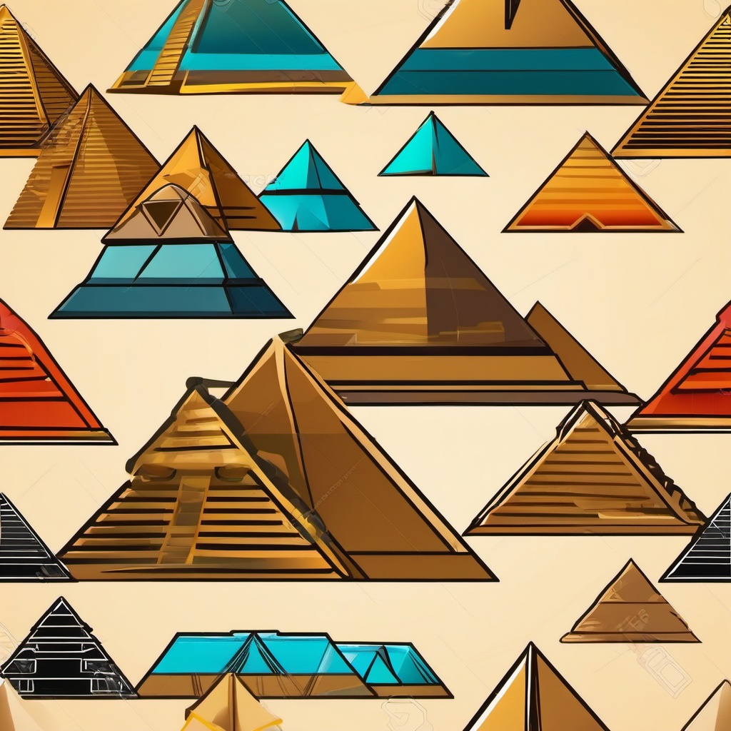 Pyramids of Giza clipart - World-famous Egyptian pyramids, ,color clipart vector style