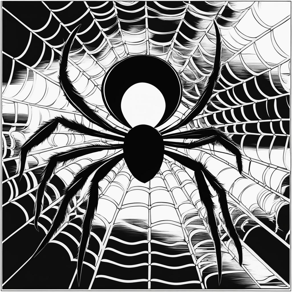 spider clipart black and white 