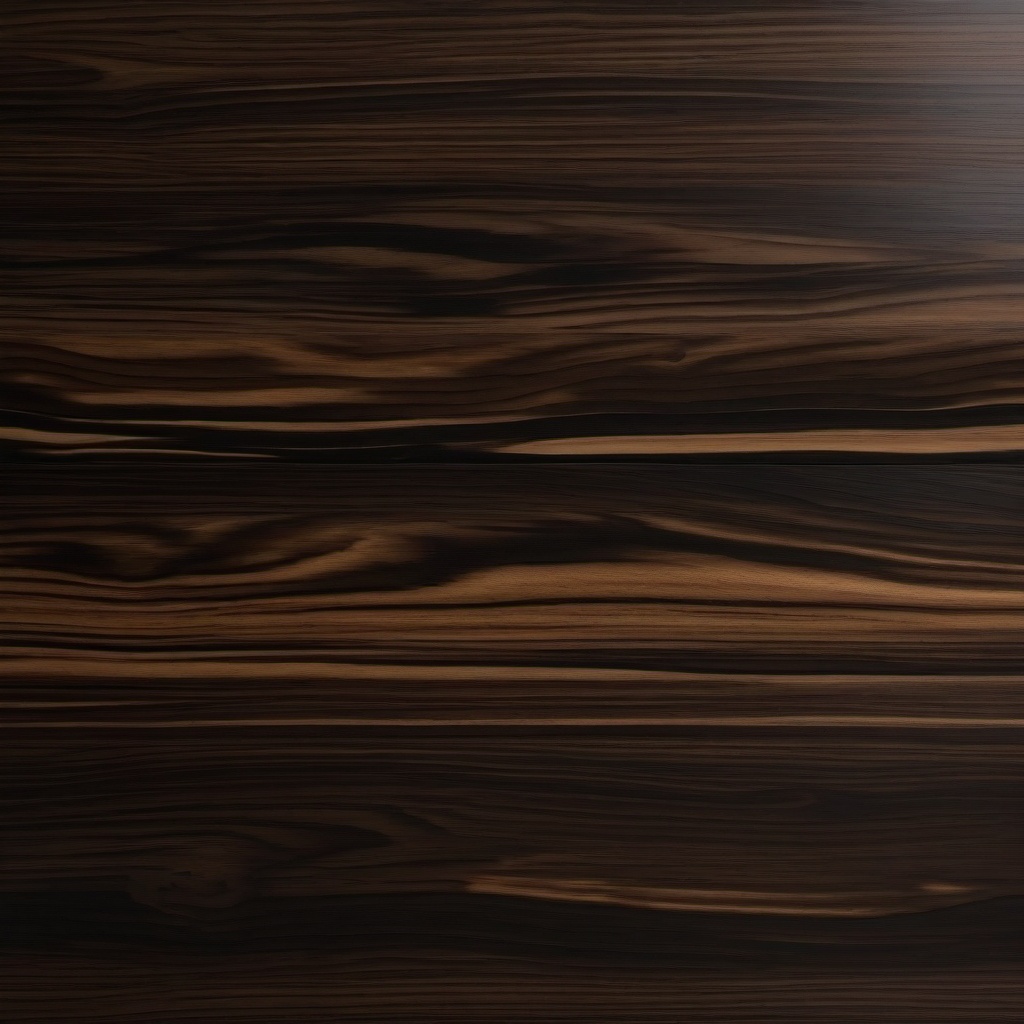 Wood in a sleek, dark ebony finish with a glossy, contemporary sheen top view, product photoshoot realistic background, hyper detail, high resolution