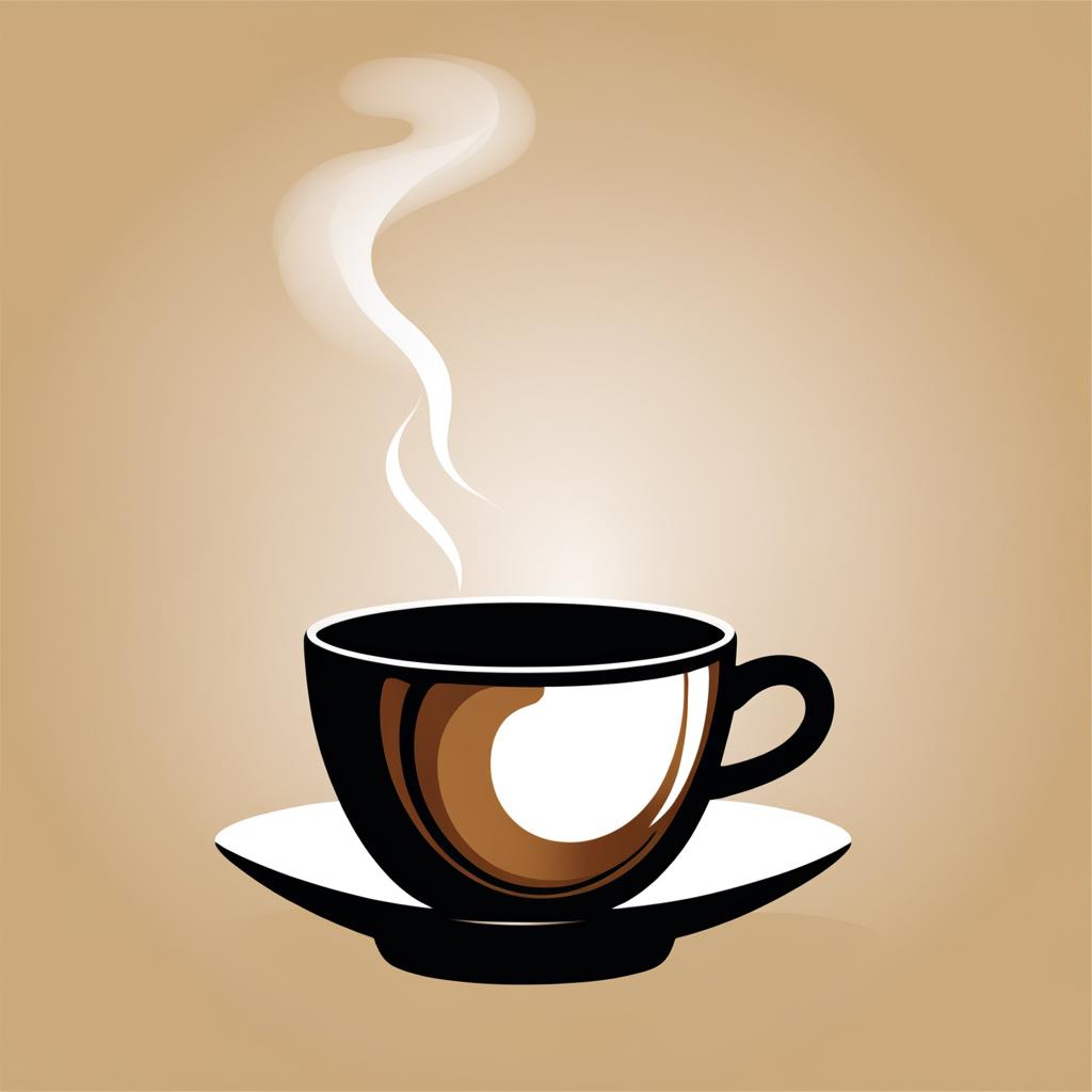 coffee clipart: steam rising from a freshly brewed cup. 