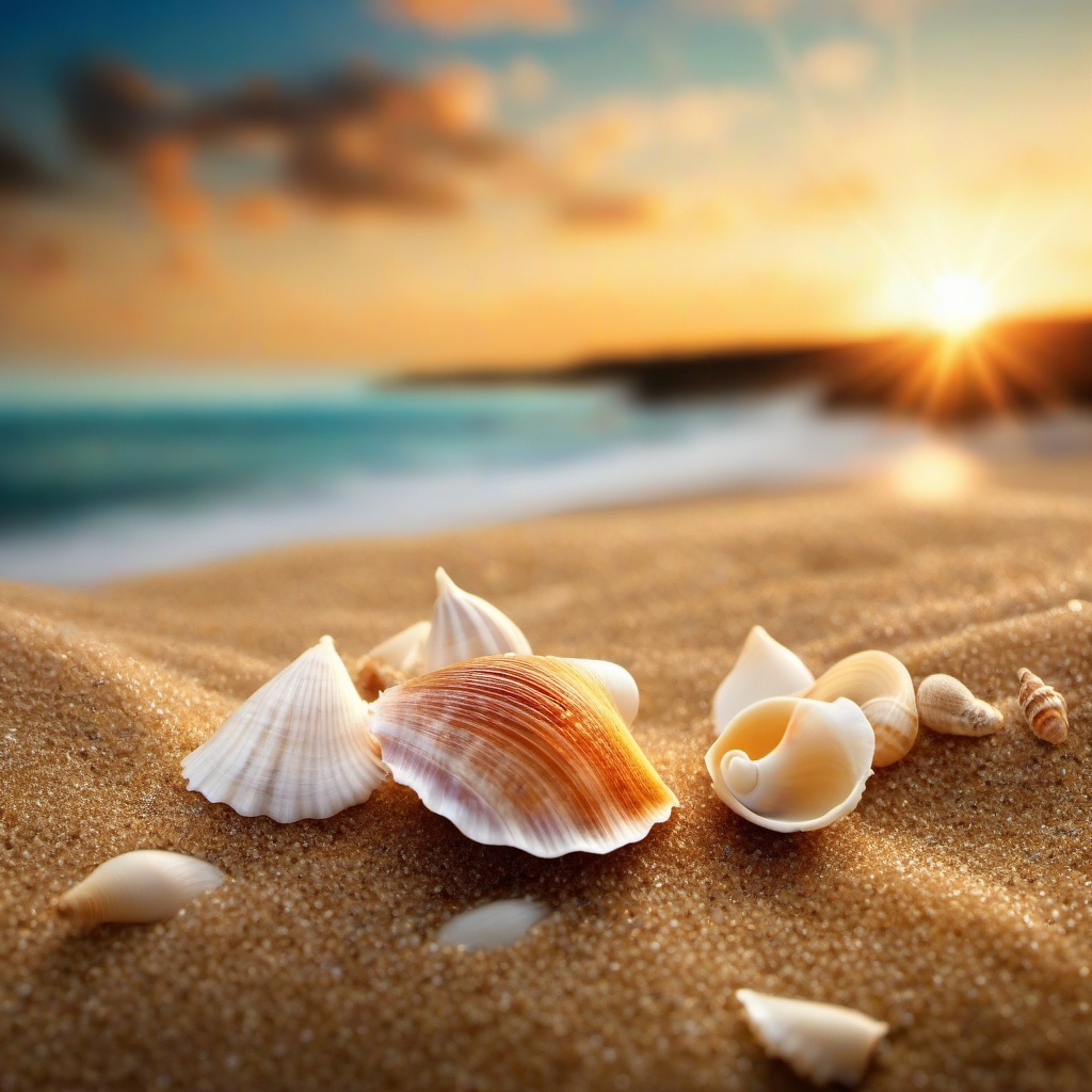 Beach Background Wallpaper - seashell beach background  