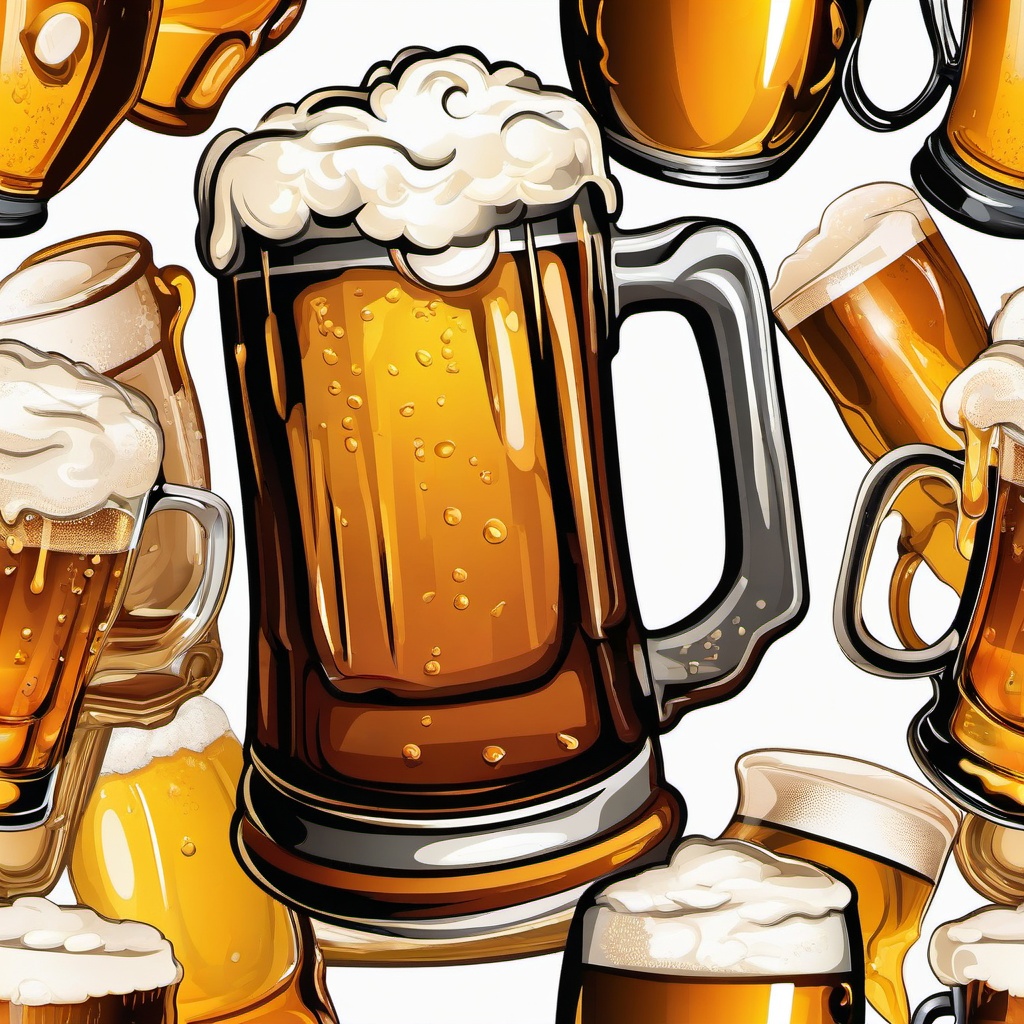 Beer clipart - beer mug with foam  vector clipart