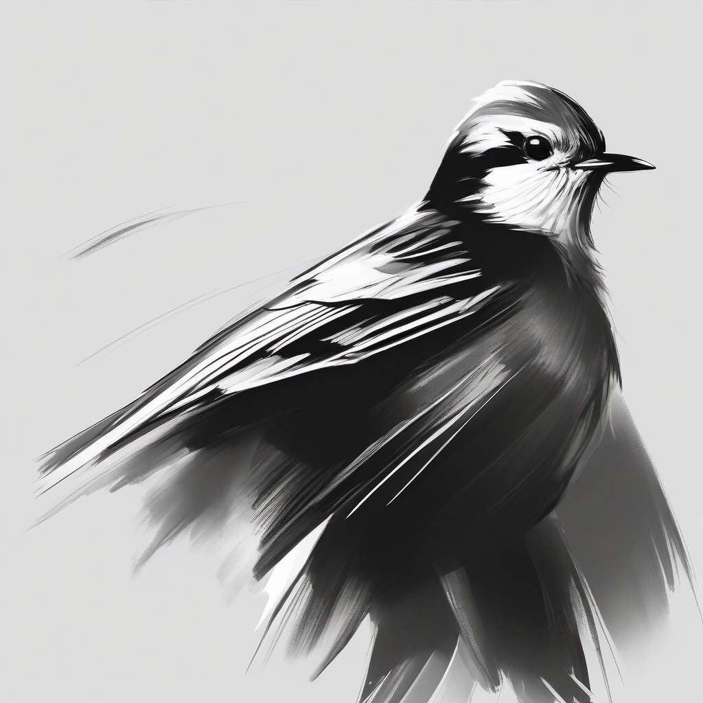 sketch of robin  minimal rough sketch scribbles,doodles,black and white