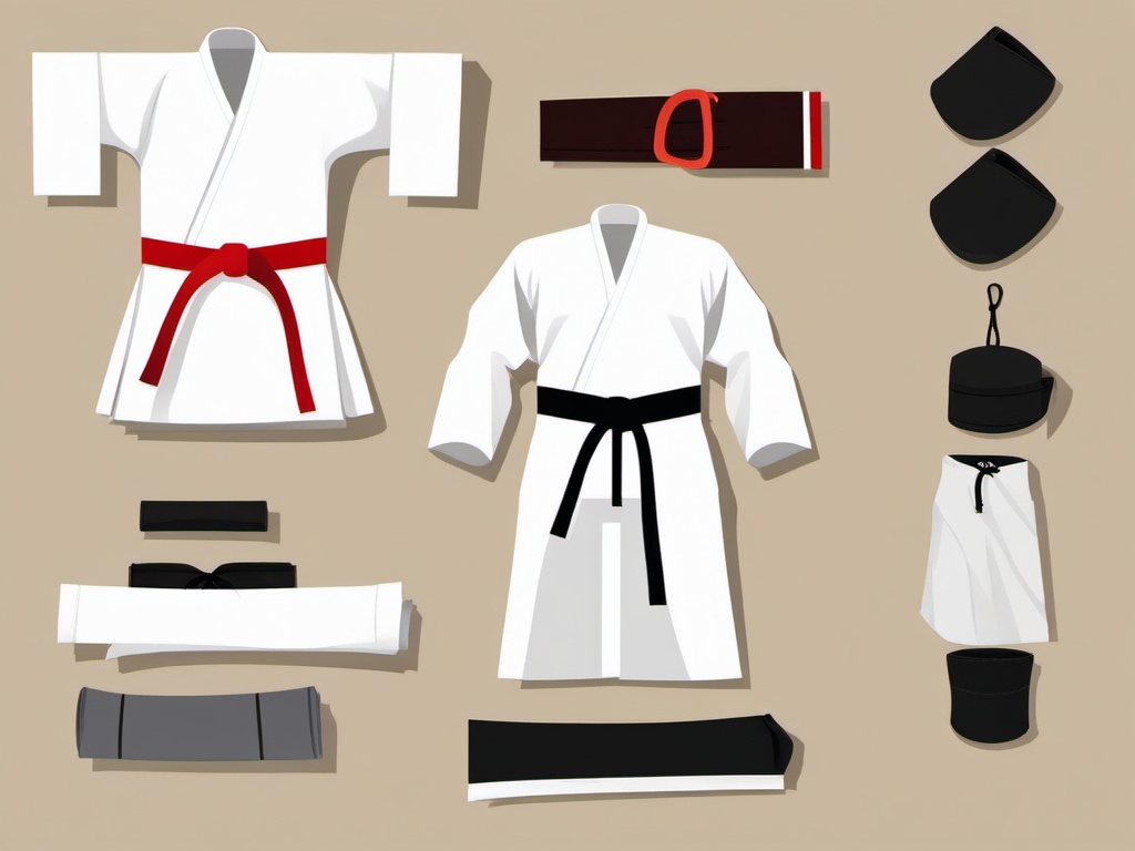 Sport clipart - martial arts karate gi  vector clipart