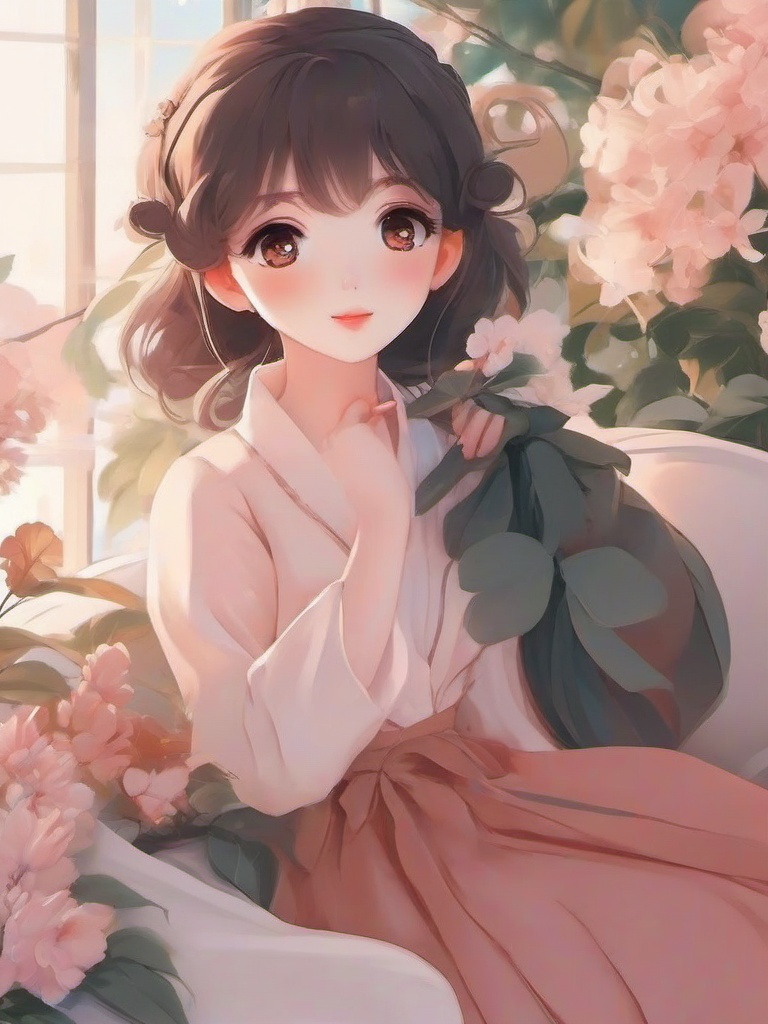 Cute Anime Wallpaper Aesthetic - Elegant anime art in soft colors  ,mobile iphone background wallpaper