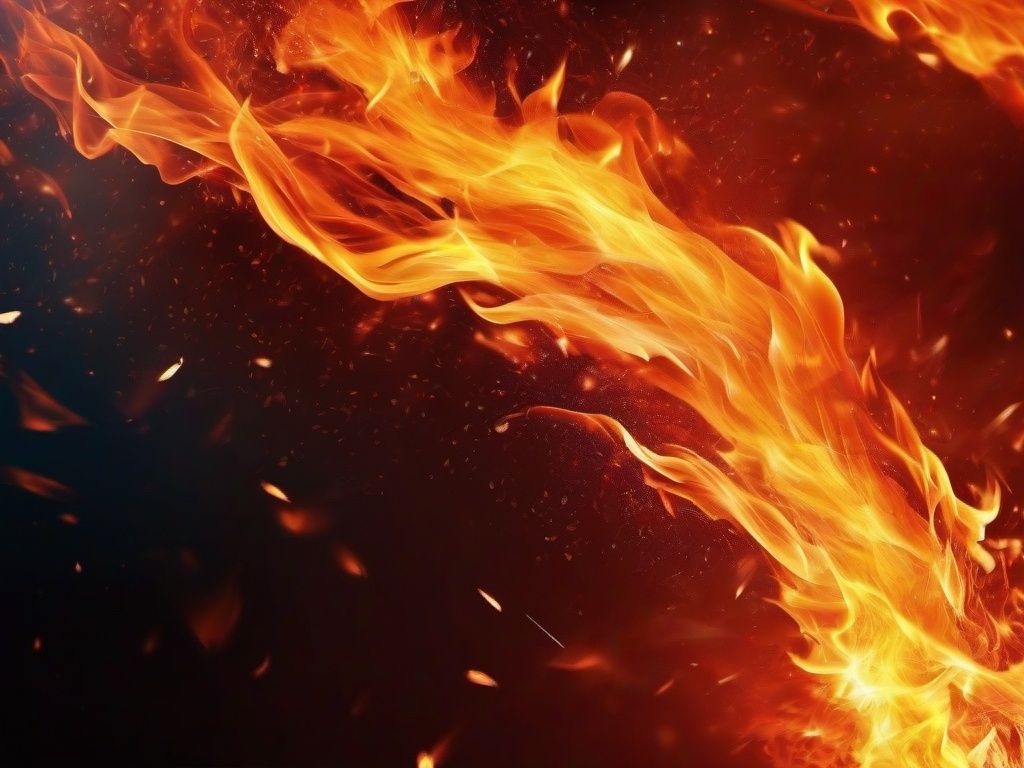 Fire Wallpaper - Heat and sparks in intense flames  background wallpaper