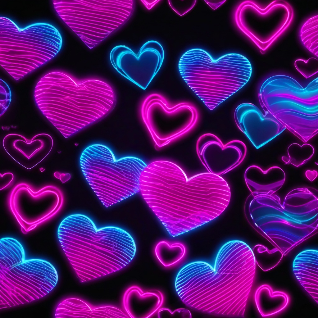 Neon Background Wallpaper - neon pink heart background  