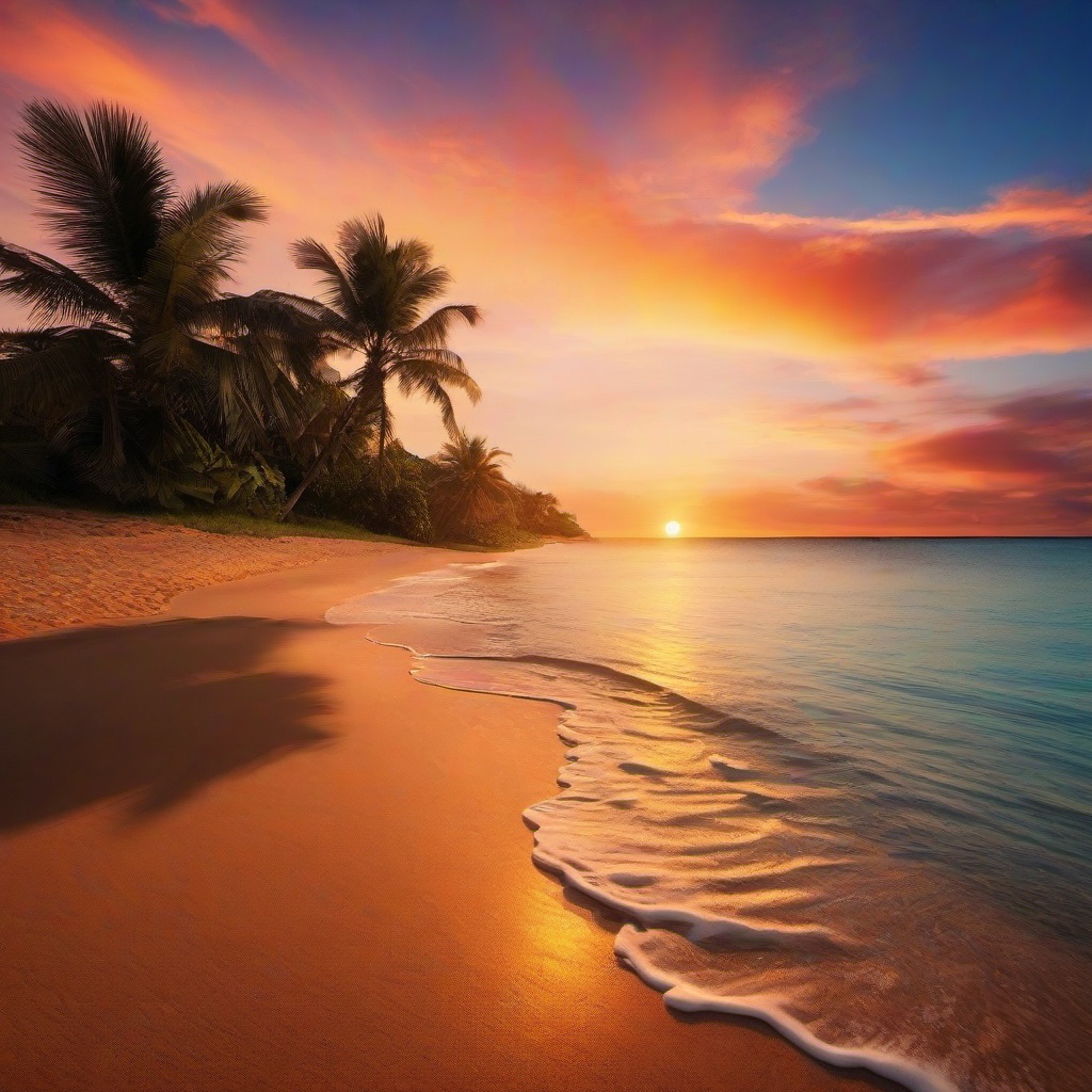 Beach background - beach with sunset background  