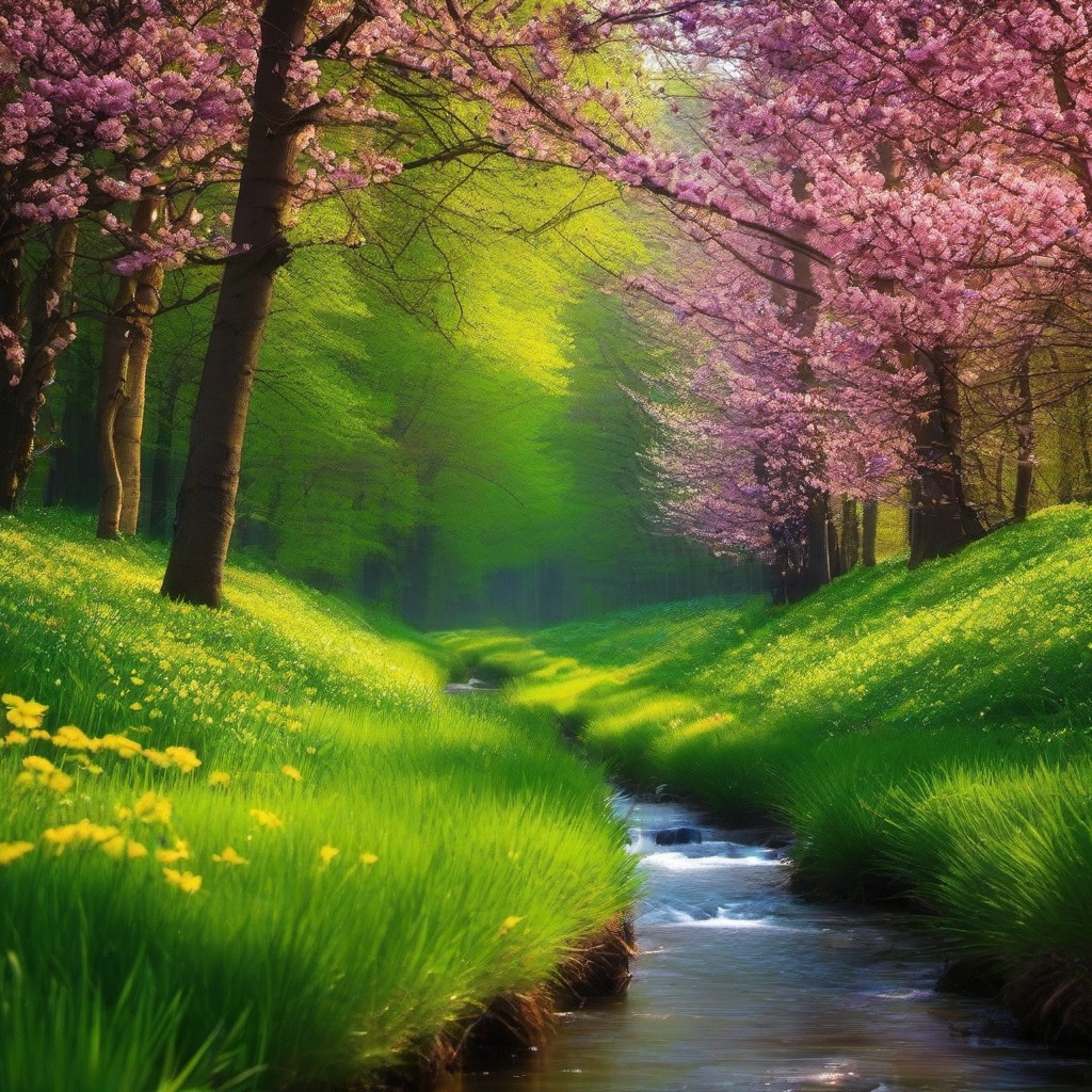 spring forest wallpaper hd  ,background wallpaper