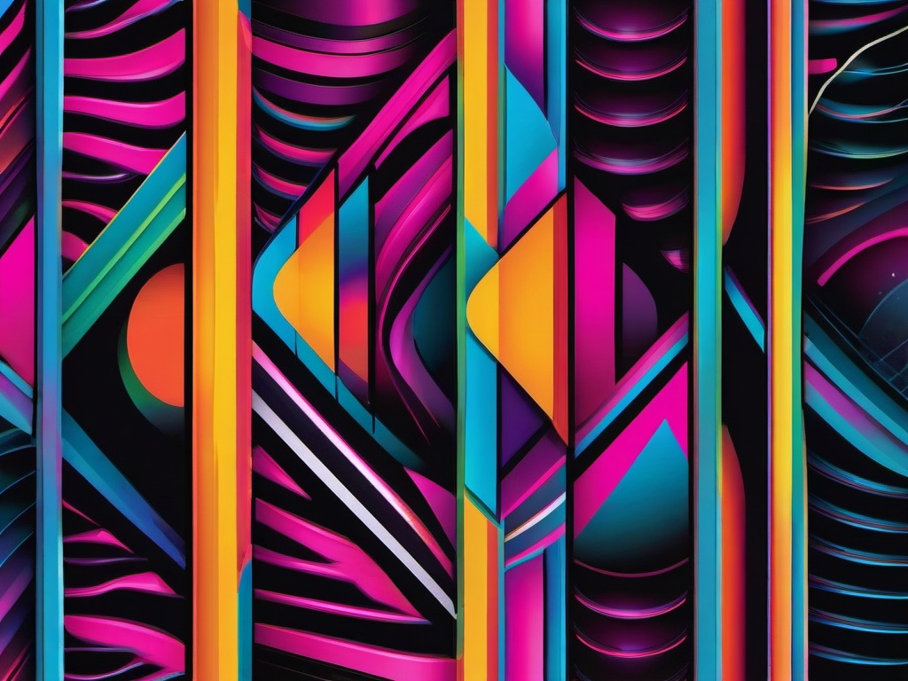 Pink Floyd Wall Paper-Abstract patterns with neon hues, inspired by Pink Floyd's psychedelic style  background wallpaper