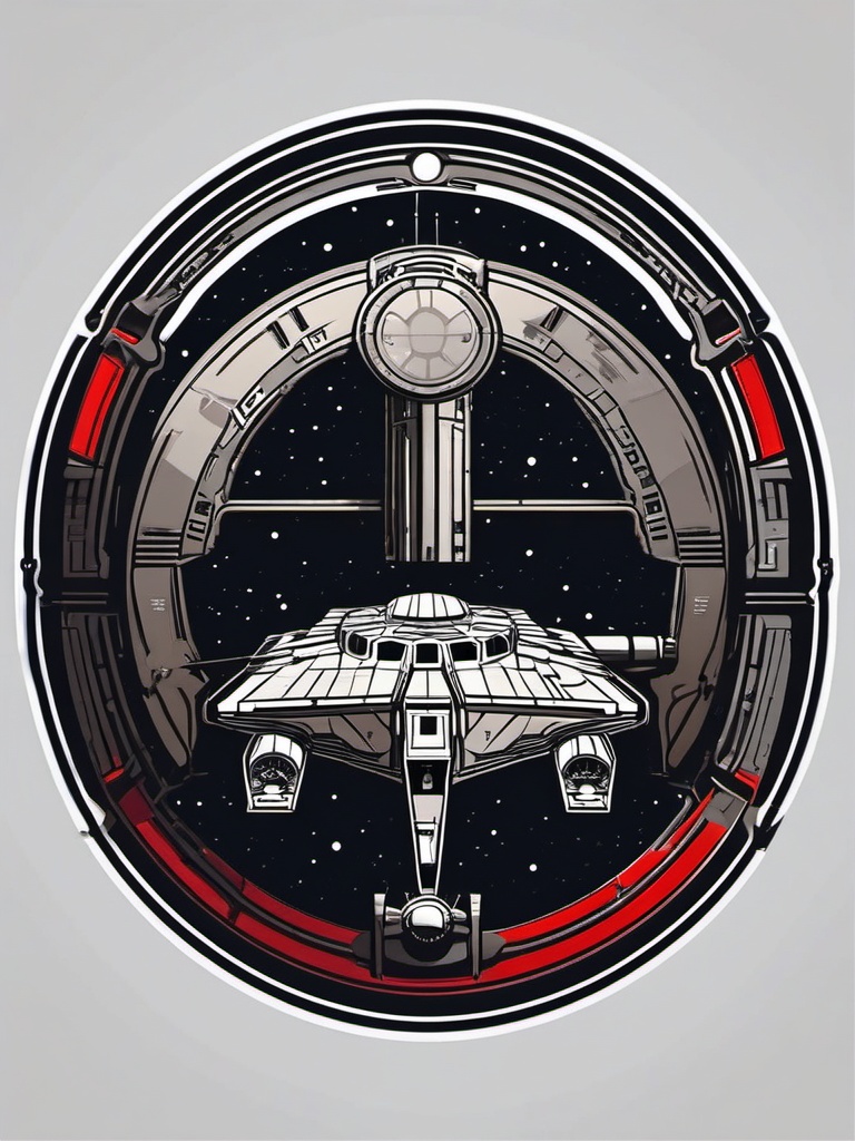 Star Wars Millennium Falcon sticker- Iconic and fast, , sticker vector art, minimalist design