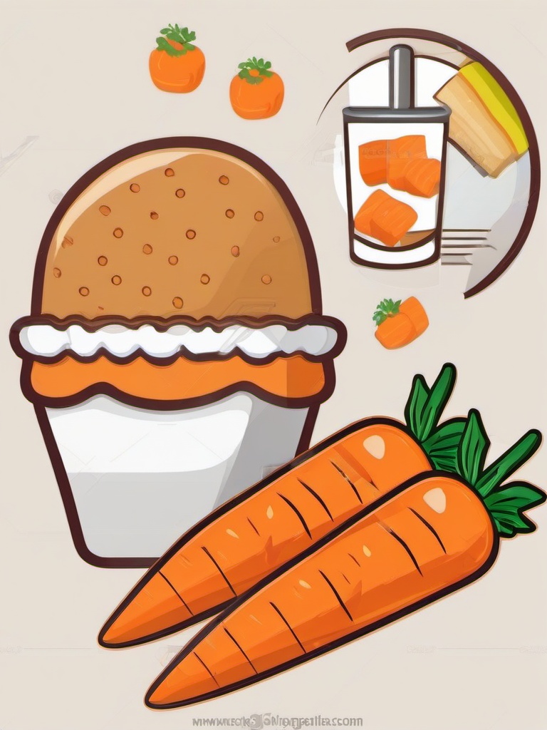 Carrot clipart - carrot as a snack  vector clipart