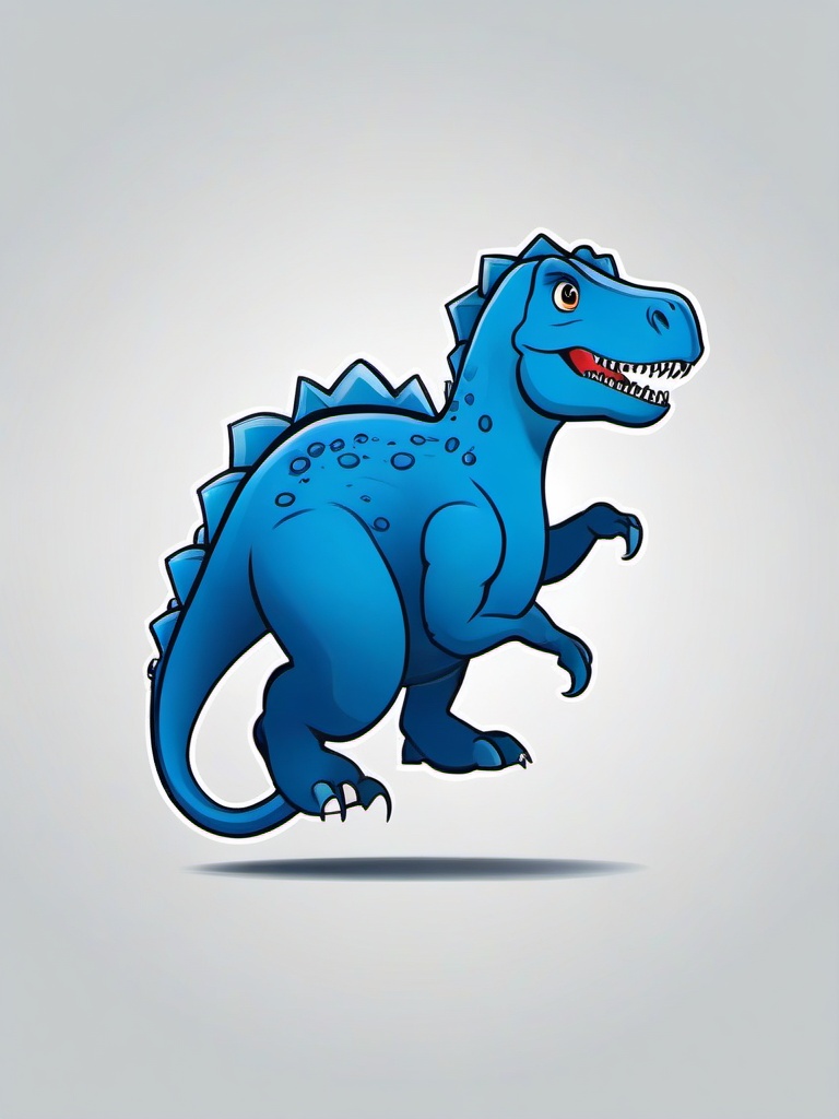 Blue The Dinosaur Tattoo - Showcase the character Blue from Jurassic World in a themed dinosaur tattoo.  simple vector color tattoo,minimal,white background