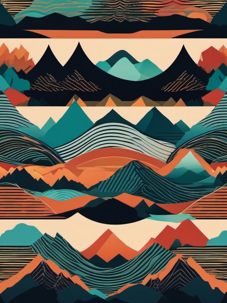 Good Wallpaper - Mountain Peaks in the Morning wallpaper, abstract art style, patterns, intricate