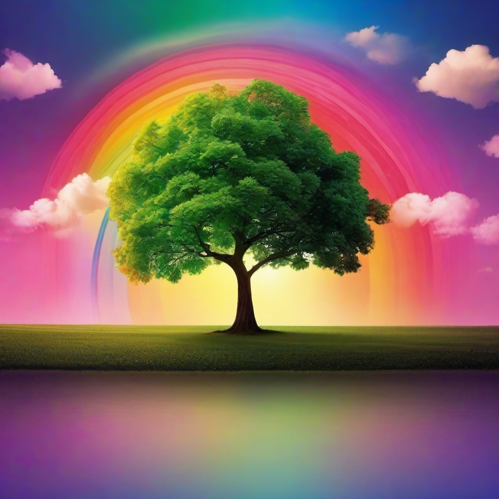 Rainbow Background Wallpaper - rainbow tree background  