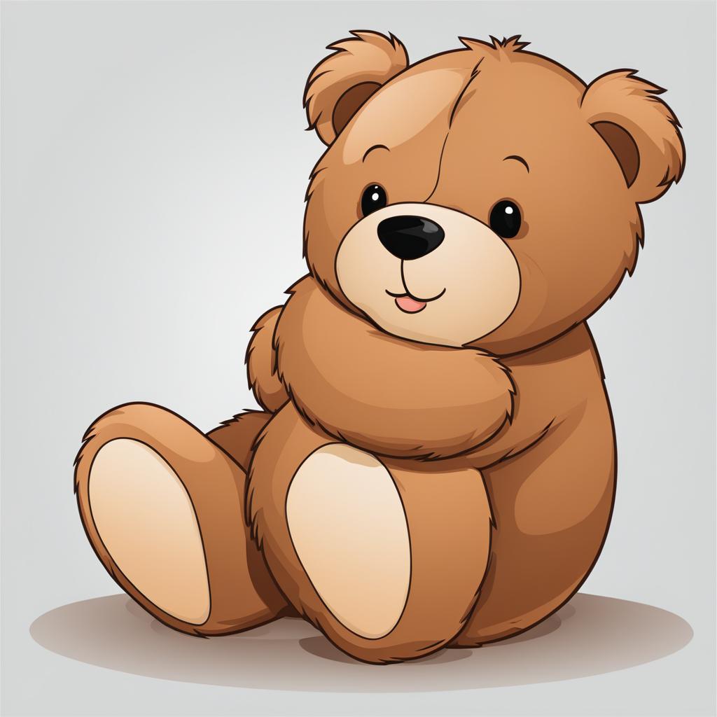 teddy bear clipart: snuggly teddy bear hugging with affection. 