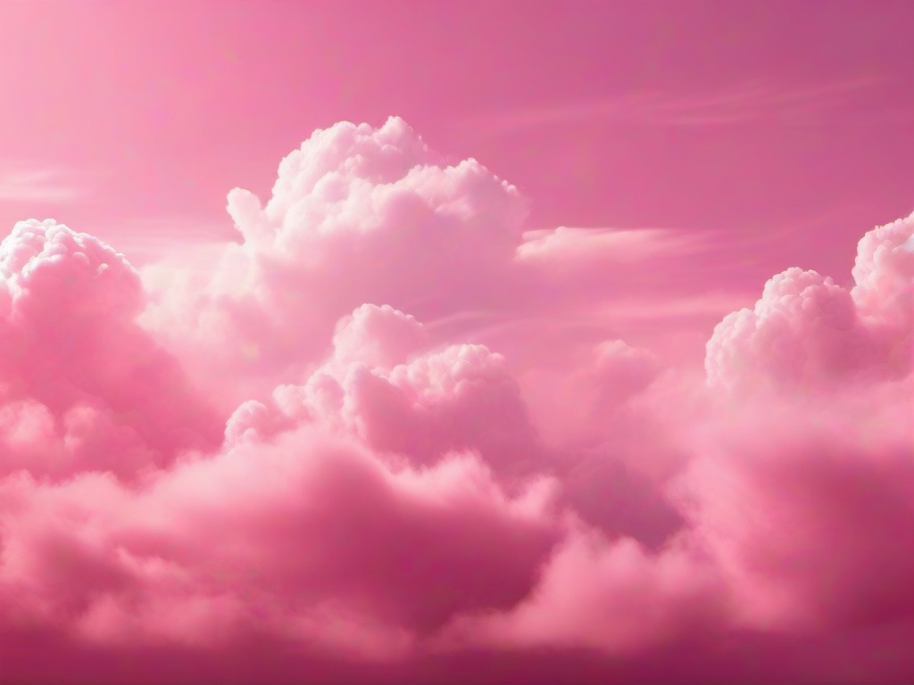 Pink Cloud Background-Soft pink with fluffy clouds for a dreamy, ethereal look  background wallpaper