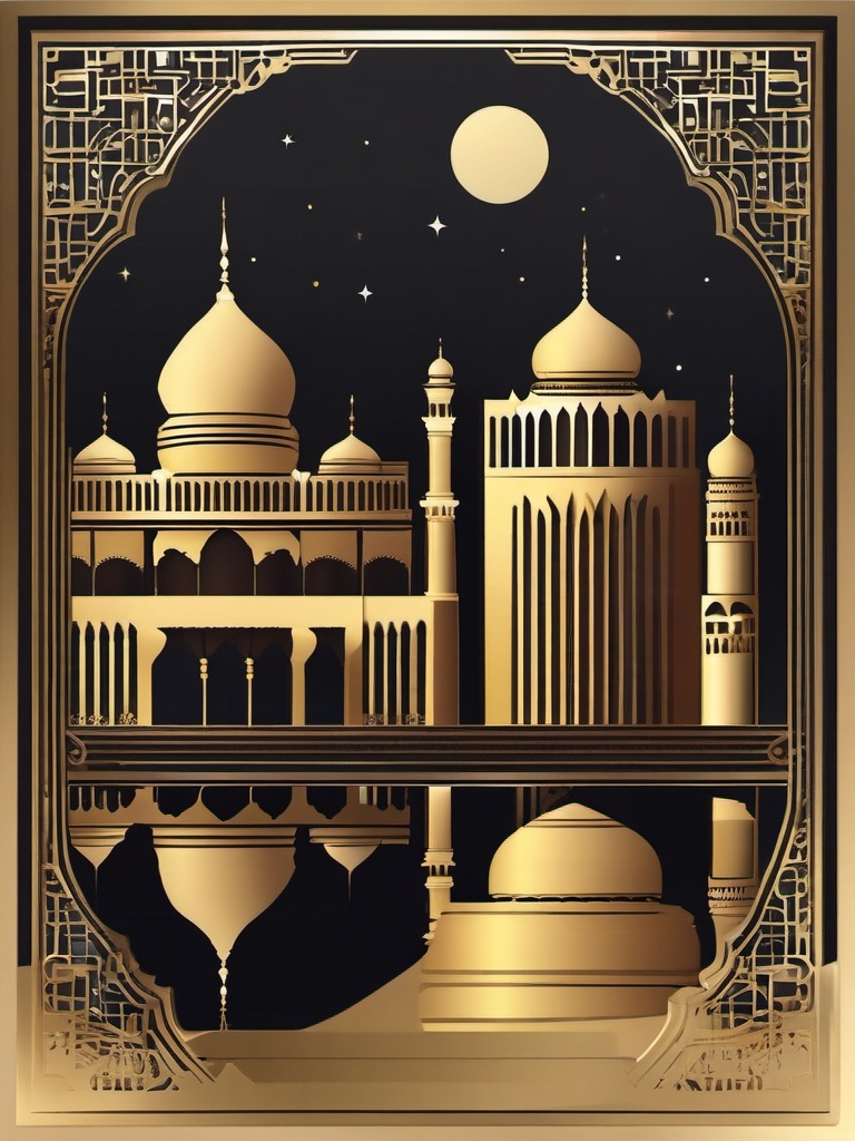 Arabian Nights Palace Sticker - Convey the opulence of Arabian Nights with the majestic and palace, , sticker vector art, minimalist design