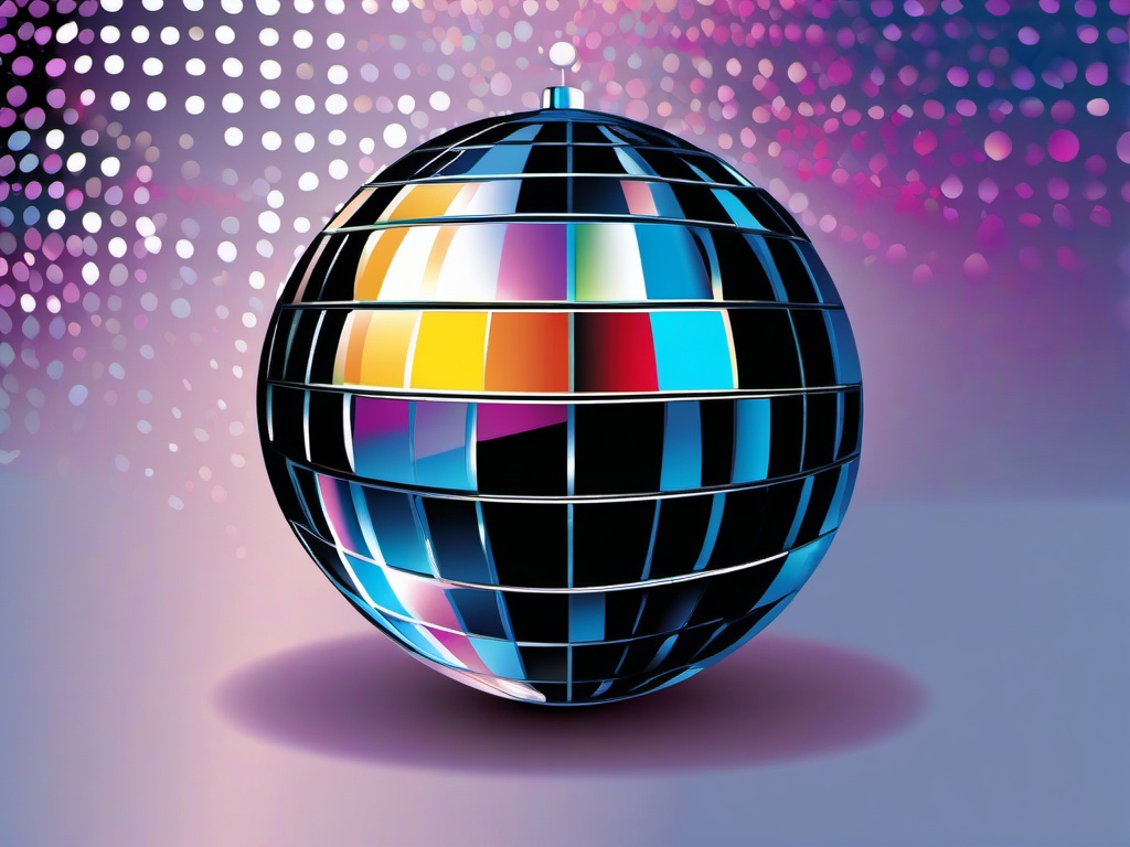 Disco Ball clipart - close-up of mirrored ball  vector clipart