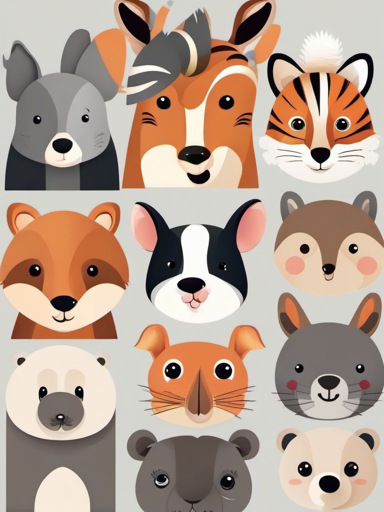 Animal clipart - animals with a heartwarming expression  