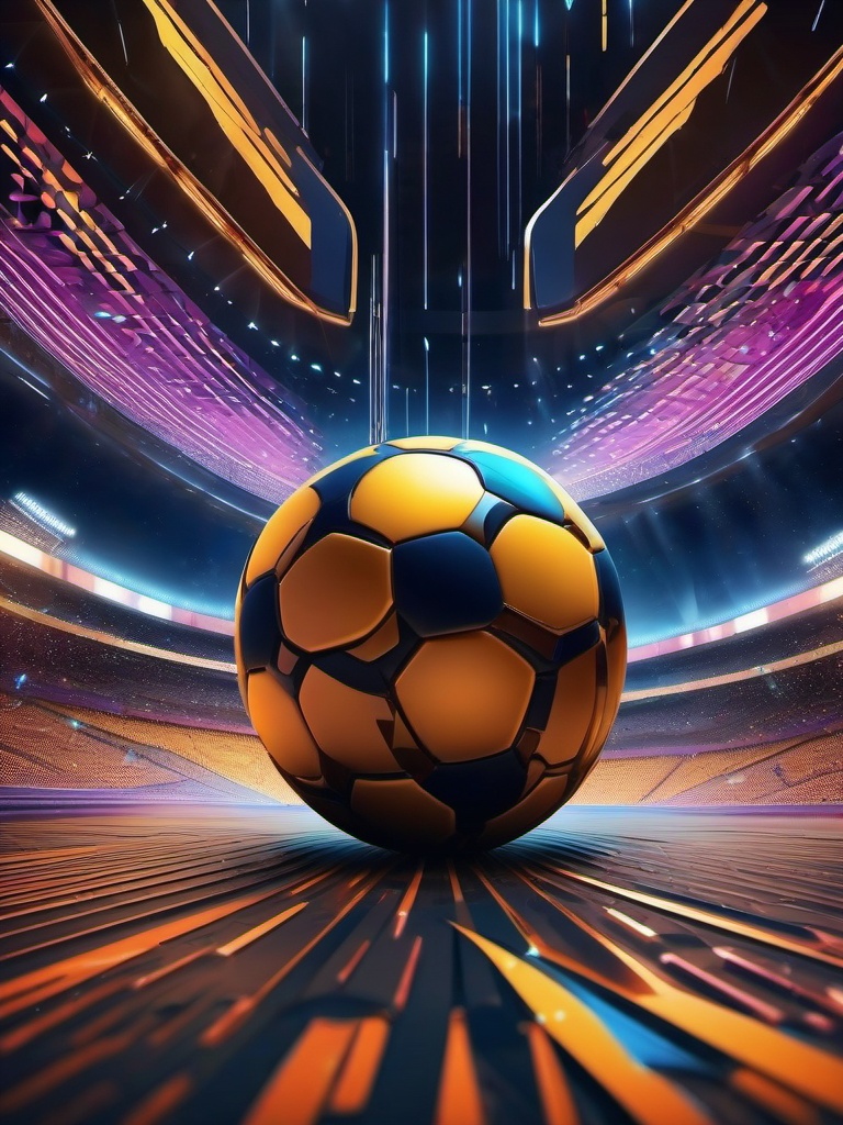 Football Background - Futuristic Stadium of the Future, VR Sports  intricate patterns, splash art, wallpaper art