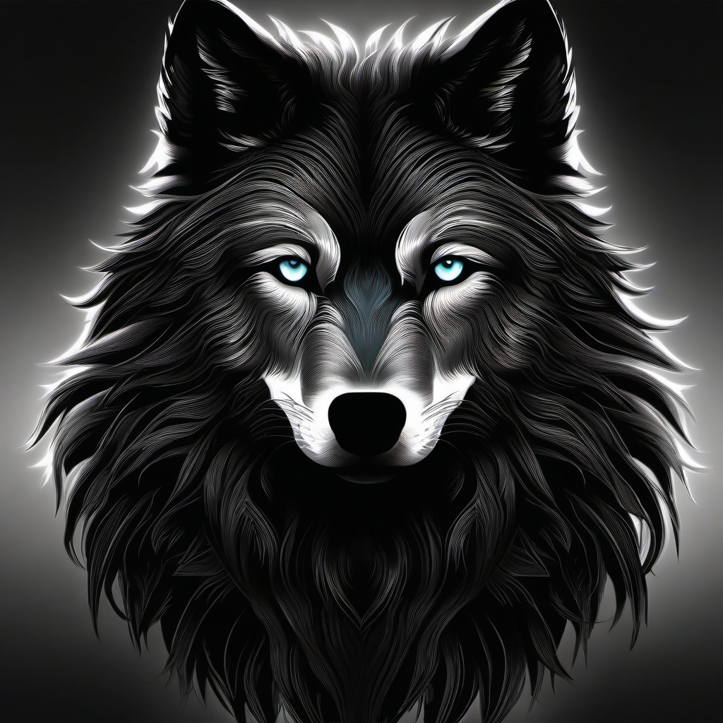 wolf wallpaper black  