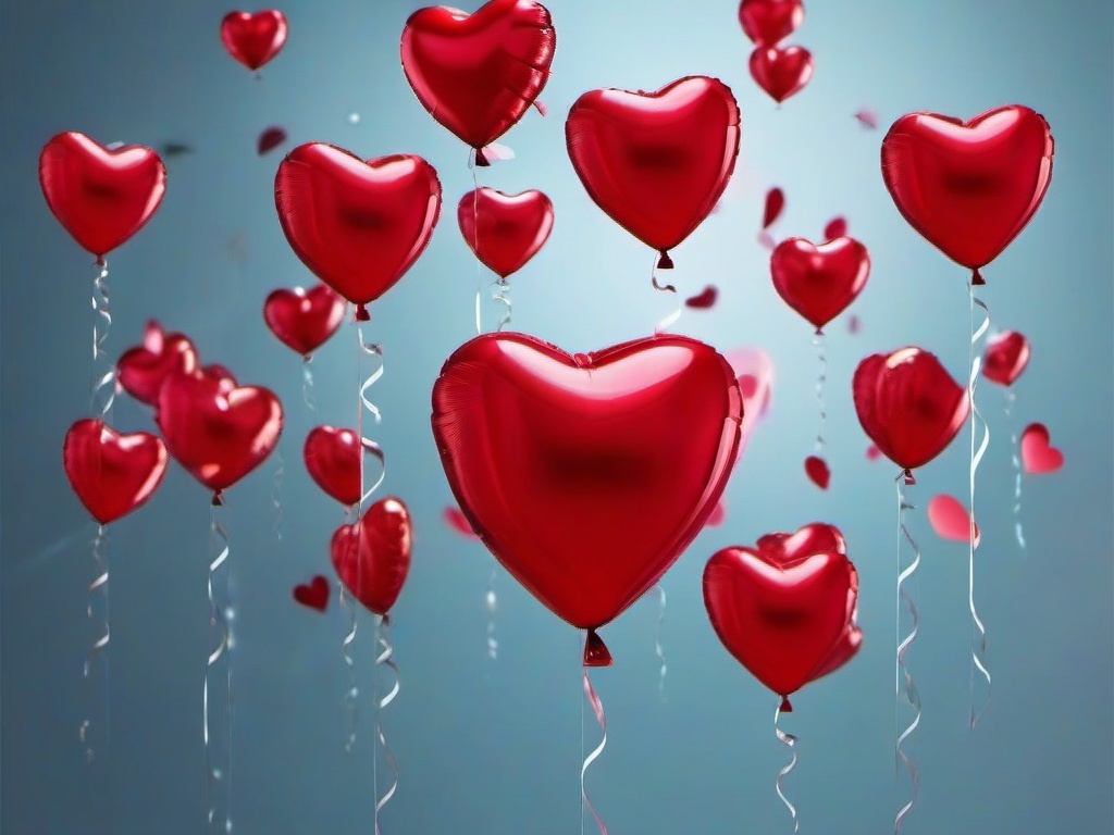 Happy Anniversary image - Red heart balloons with a sparkling Happy Anniversary message  aesthetic pictures photo