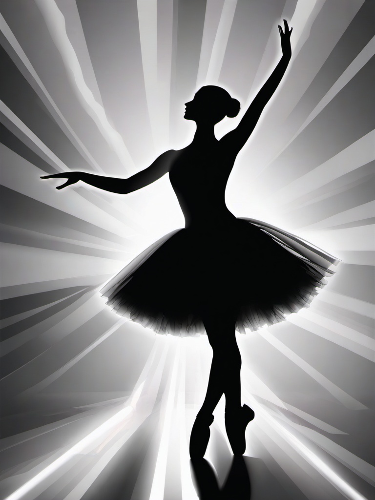 Dance clipart - ballerina dancing in a spotlight  