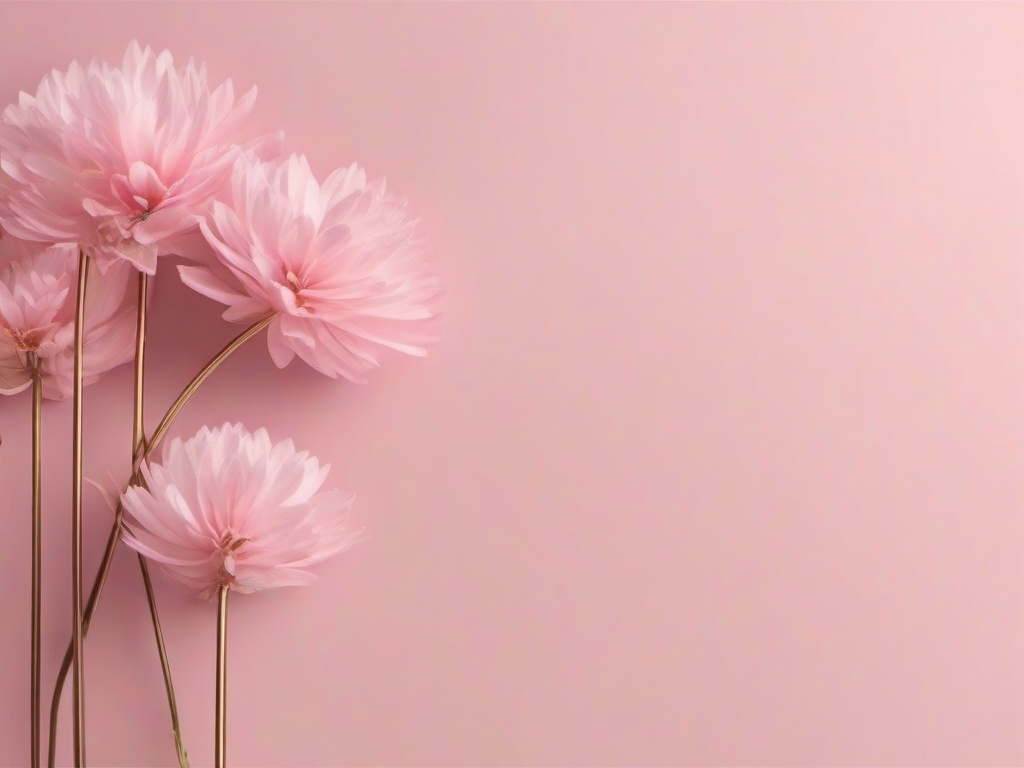 Pink Aesthetic Background-Light pink with minimalistic floral details in pastel colors  background wallpaper