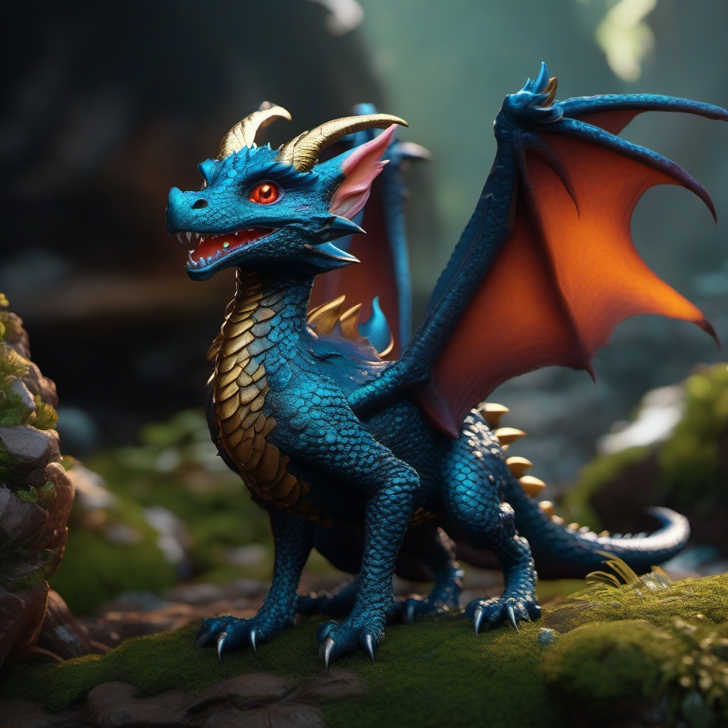 Kobold Sorcerer's Tiny Dragon Familiar detailed matte painting, deep color, fantastical, intricate detail, splash screen, complementary colors, fantasy concept art, 8k resolution trending on artstation unreal engine 5