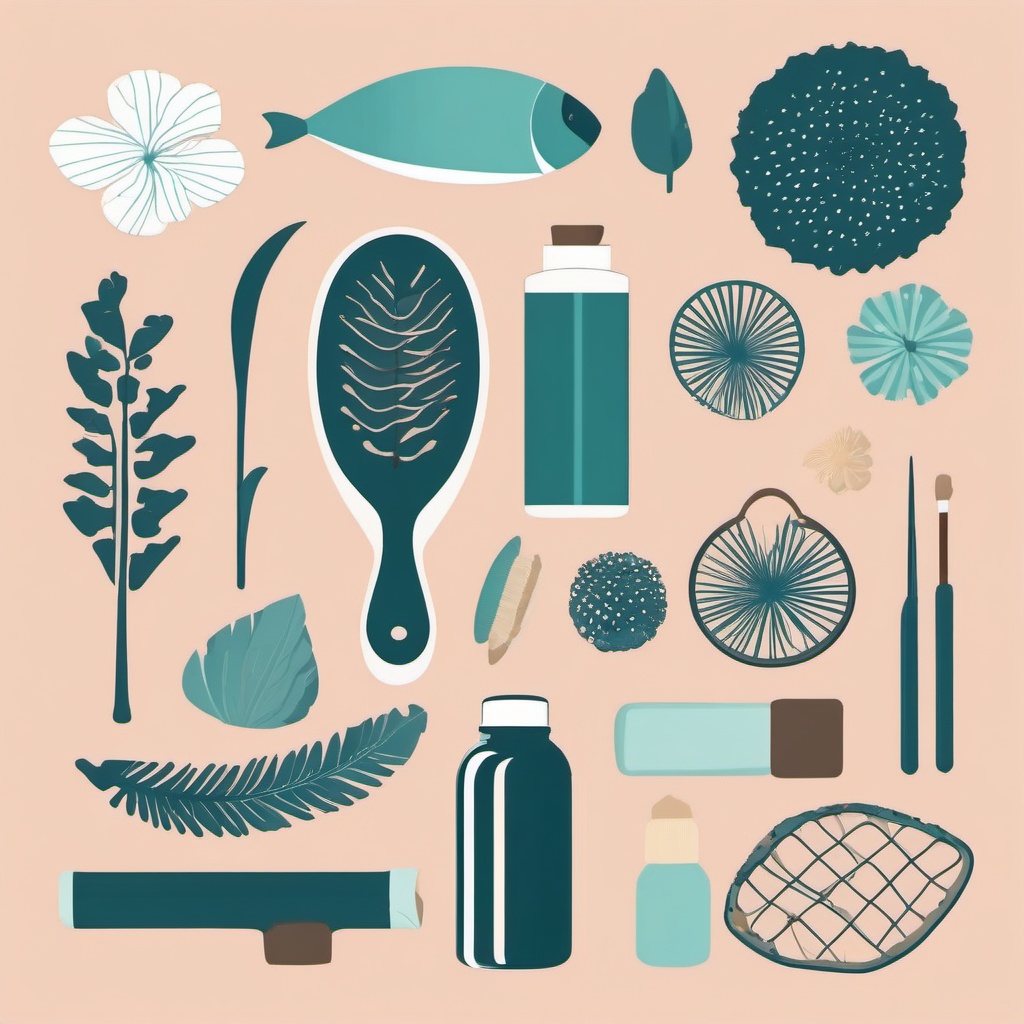 Beachcombing Beauty clipart - Beautiful beachcombing finds, ,vector color clipart,minimal