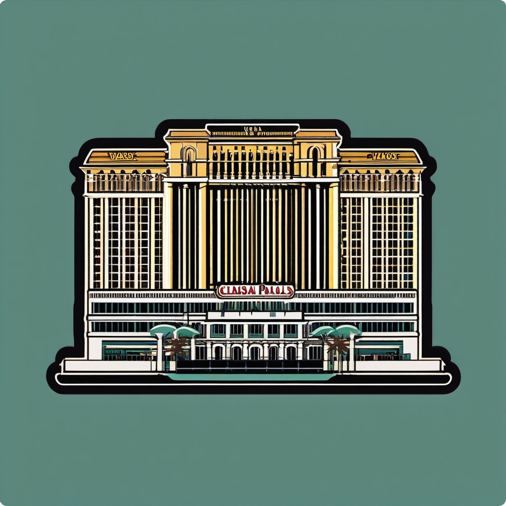 Caesar's Palace Las Vegas sticker- Iconic resort and casino on the Las Vegas Strip, , sticker vector art, minimalist design