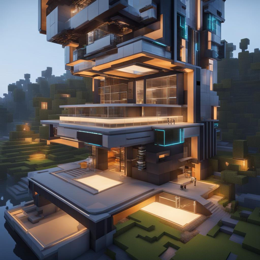 robotics research facility with ai-controlled assistants - minecraft house design ideas 