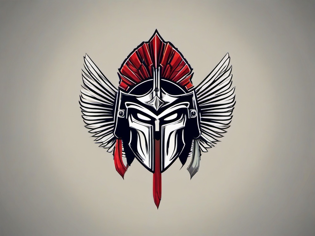 spartan small tattoo  simple vector color tattoo