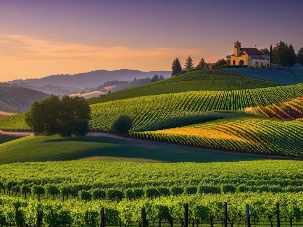 Windows Desktop Wallpaper - Iconic Windows 10 Landscape in Napa Valley  wallpaper style, intricate details, patterns, splash art, light colors