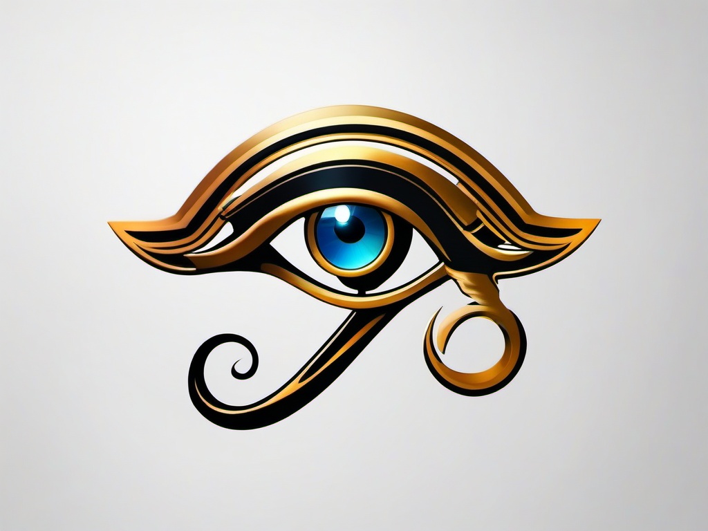 the eye of horus tattoo designs  simple color tattoo,minimal,white background