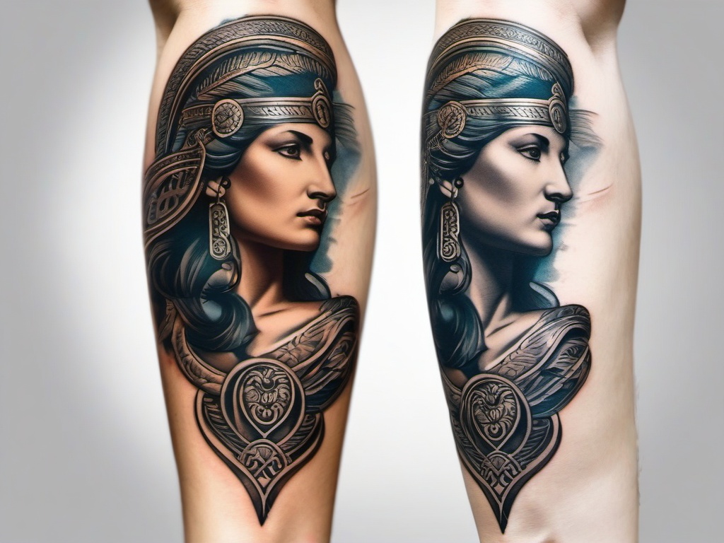 Greek Mythology Tattoo Forearm - Ink your forearm with a Greek mythology-inspired tattoo, bringing ancient stories to life in a unique design.  simple color tattoo, white background