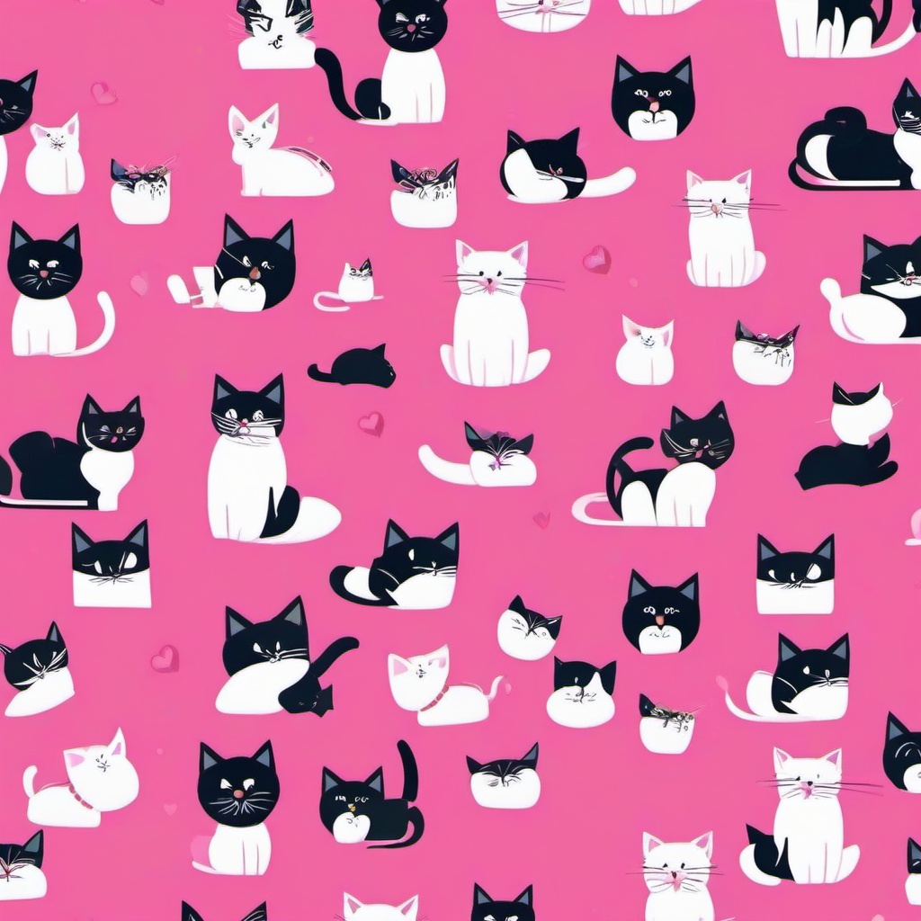 Cat Background Wallpaper - cat background pink  