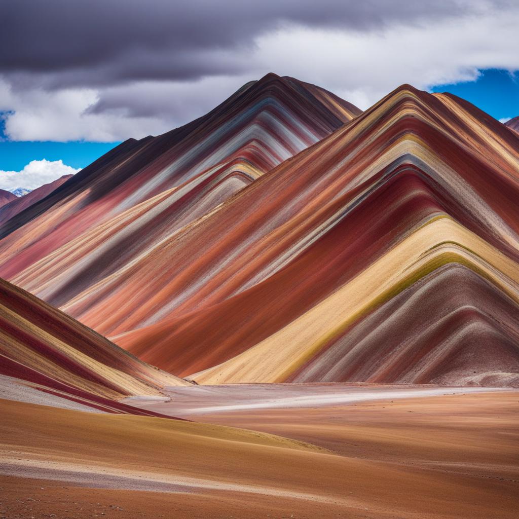 rainbow mountains, peru - hikes to colorful, striped mountains in the andes. 