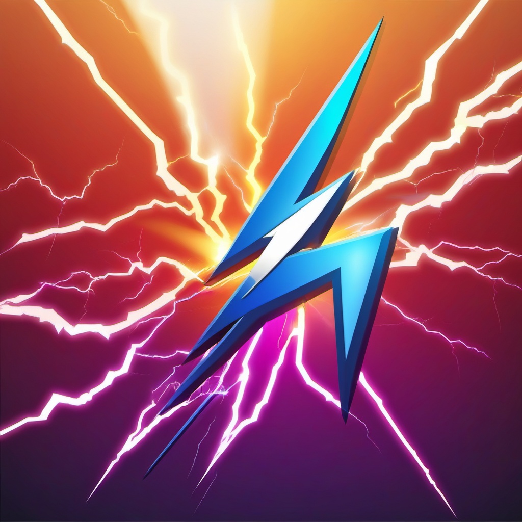 Lightning bolt strike icon - Lightning bolt strike icon for power,  color clipart, vector art