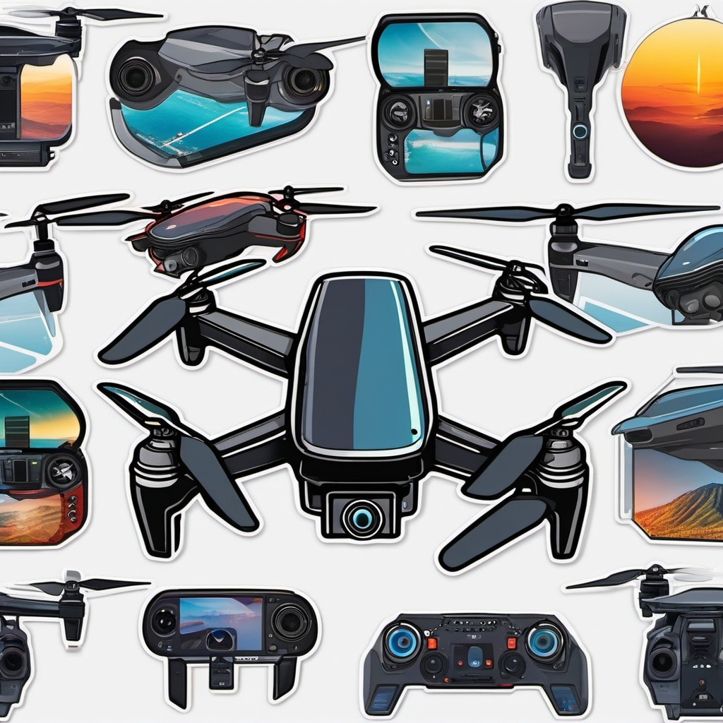 Drone Photography sticker- Aerial Perspectives Magic, , color sticker vector art