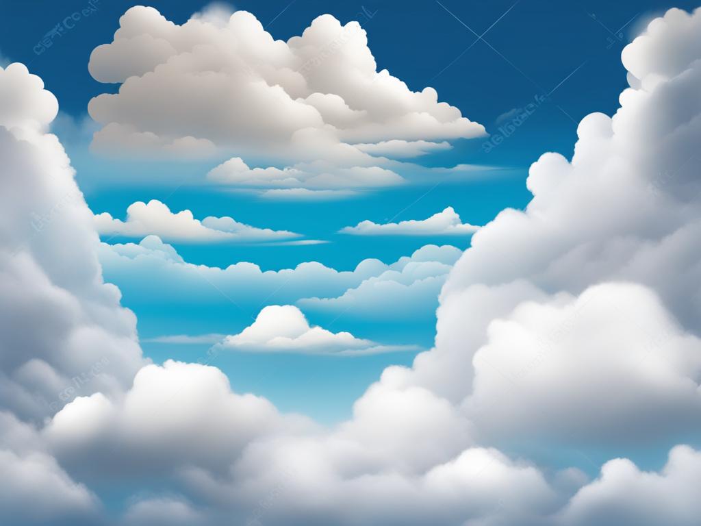 cloud clipart - drifting serenely among the clouds. 