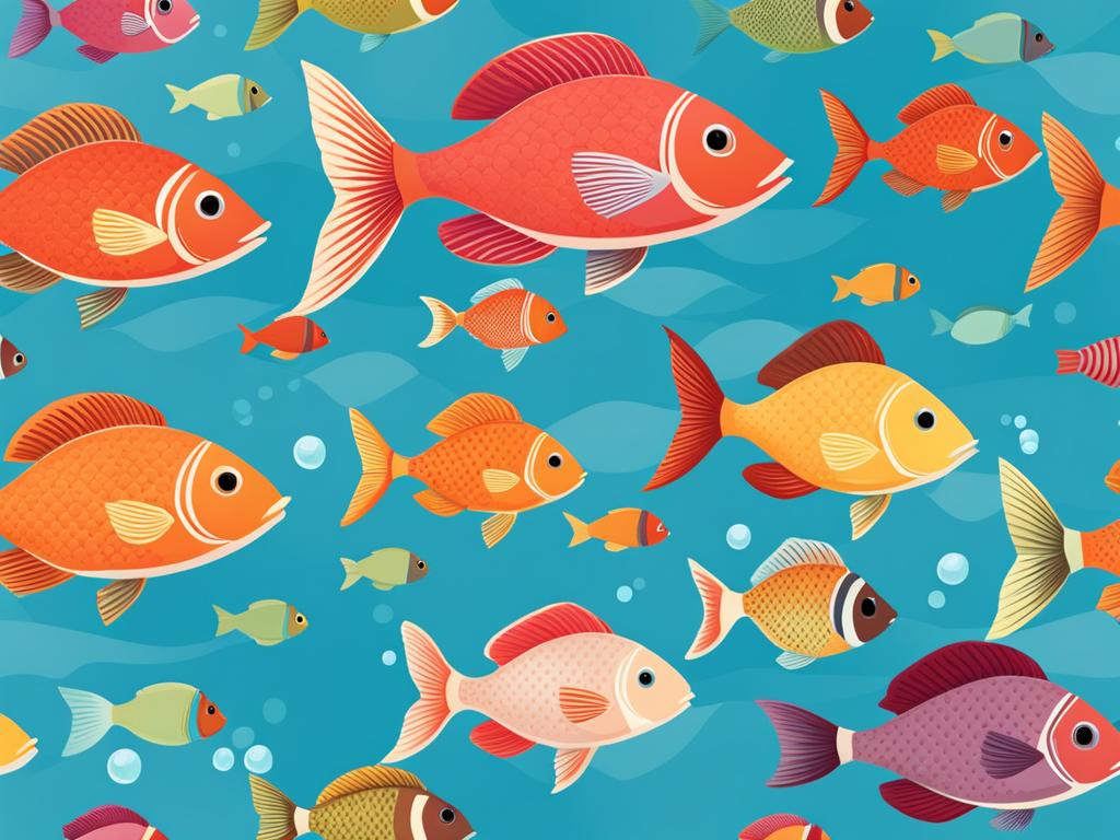 fish clipart - a playful and swimming fish in clear waters. 