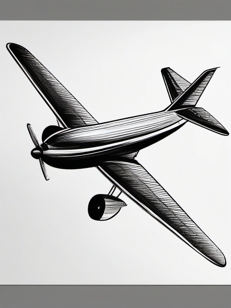 simple drawing of an aeroplane  minimal rough sketch scribbles,doodles,black and white