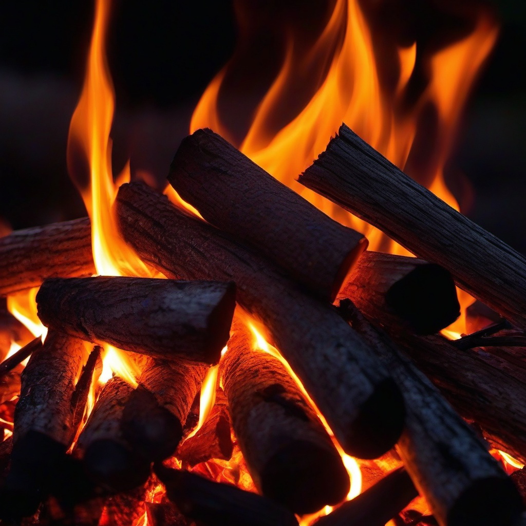 Fire Wallpaper - Campfire embers against night sky  background wallpaper