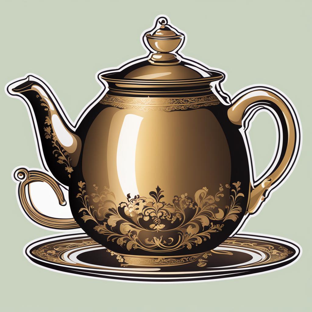 teapot clipart - steaming and ready for tea time. 