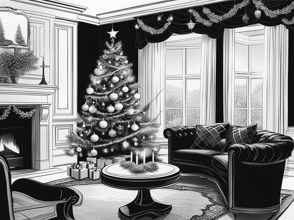 christmas clipart free black and white 