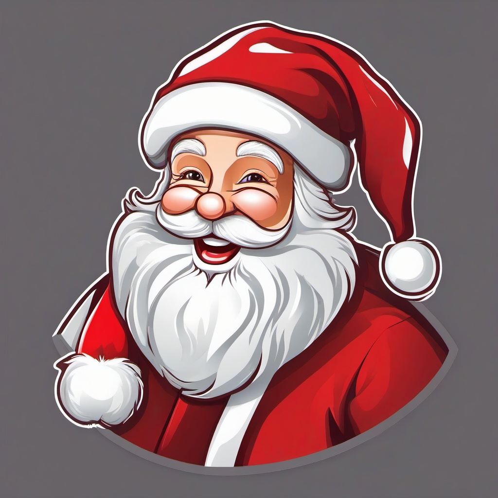 Santa clipart - Santa with a festive hat and cheerful smile  